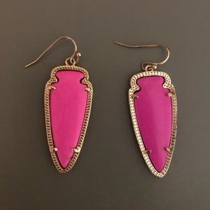 Kendra Scott Sky Arrow Earrings- Pink & Gold